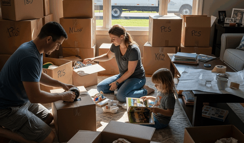 military family packing boxes in a house for a pcs move movi 20260331 095201